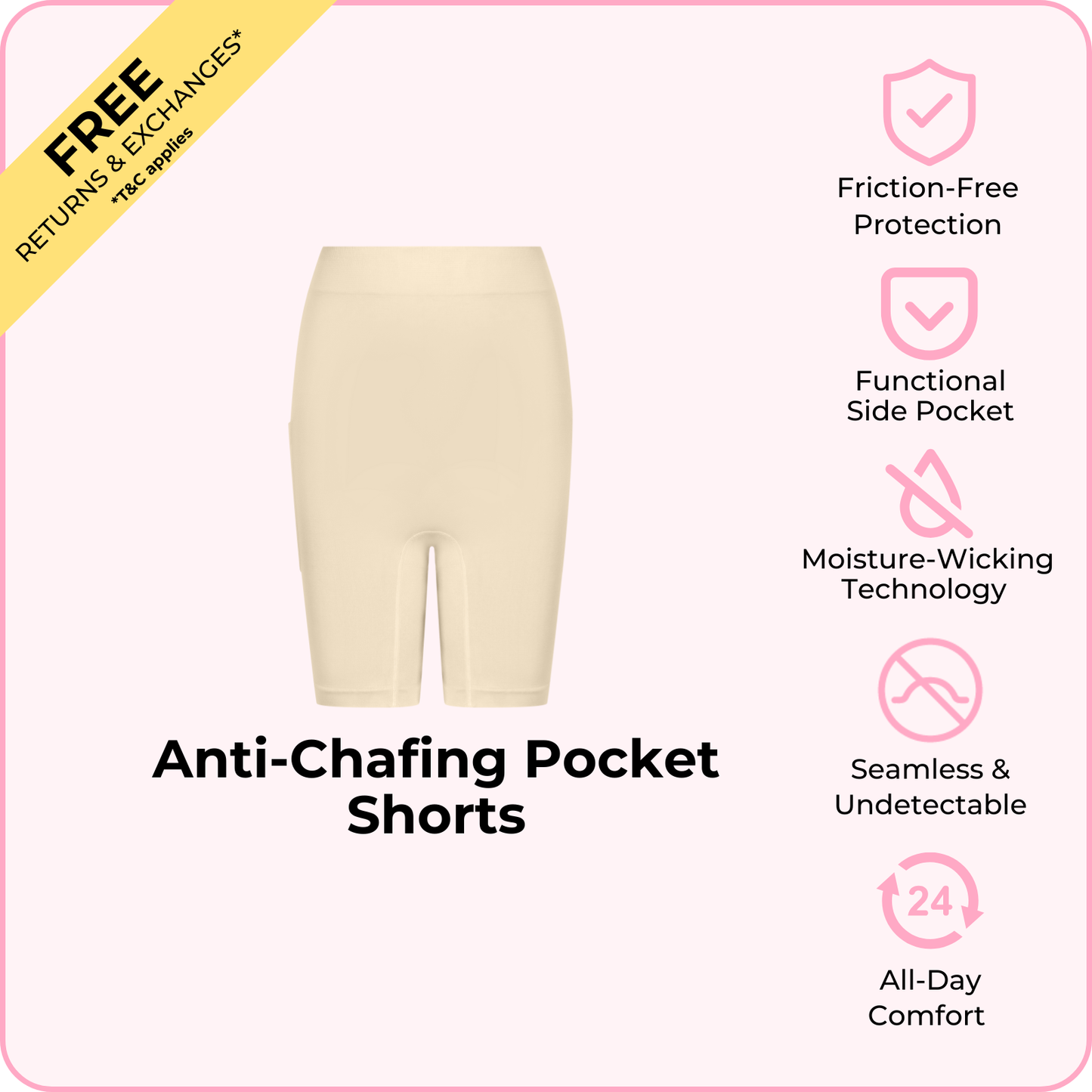 Anti-Chafing Pocket Shorts