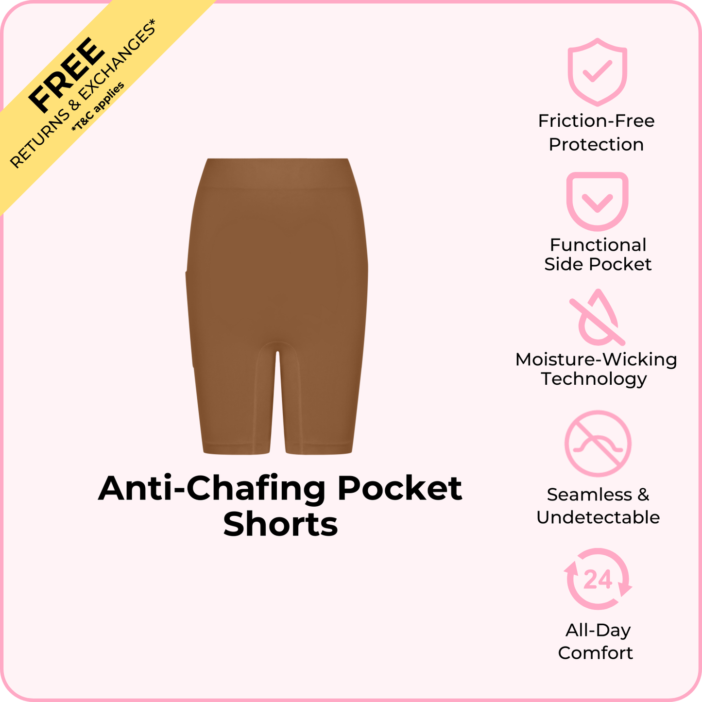 Anti-Chafing Pocket Shorts