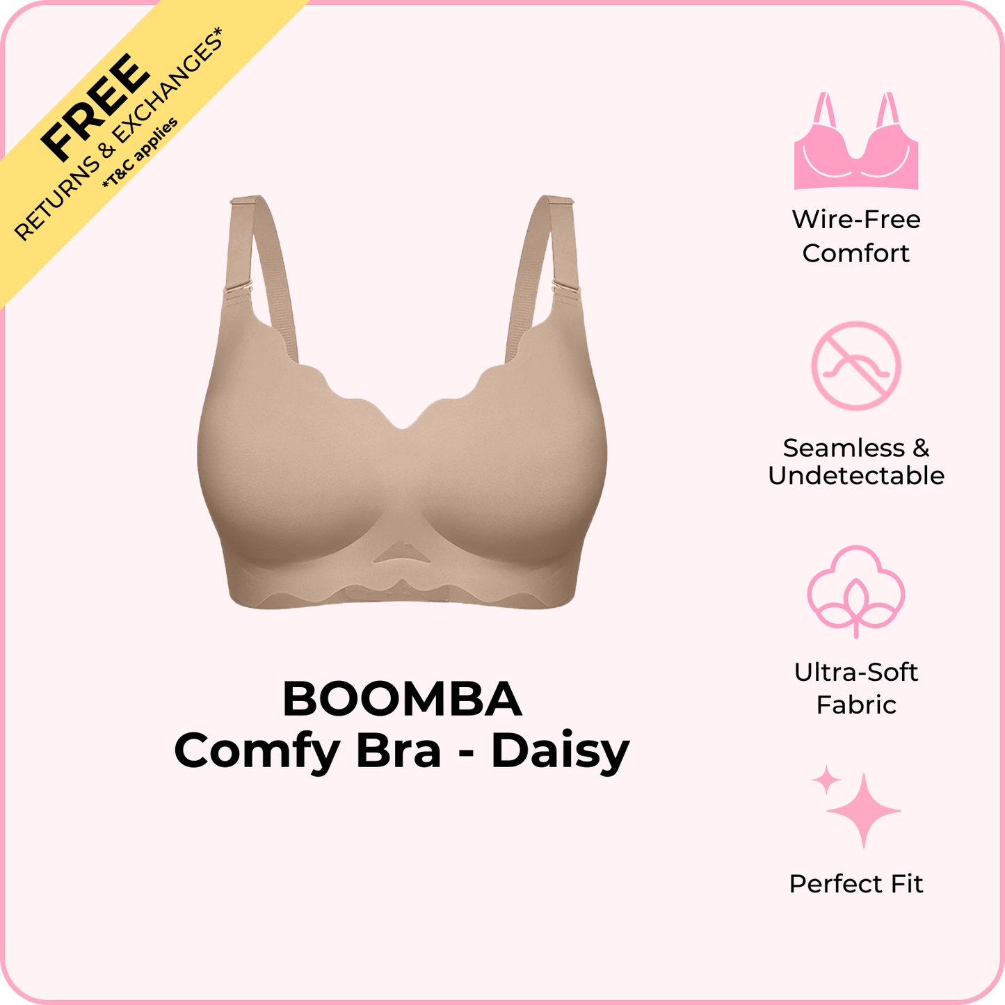 BOOMBA Comfy Bra - Daisy